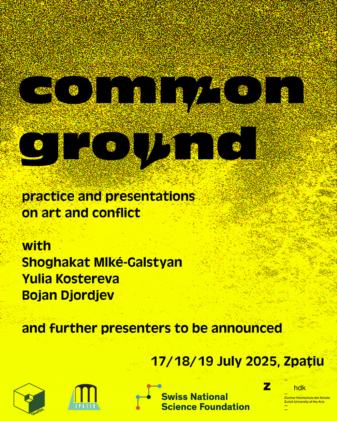 Common Ground – presentations and discussions on art and conflict